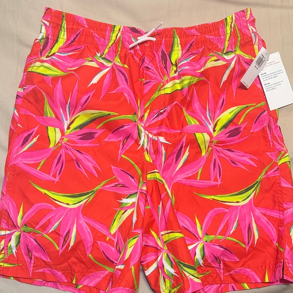 Tropical Floral Boys Bathing Suit